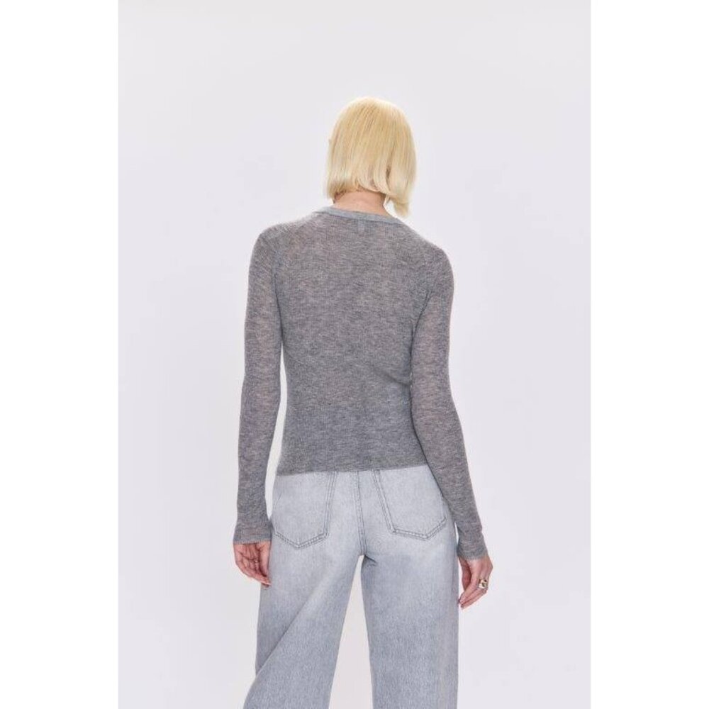 NWT Pistola Juno Feather Weight Sweater in Heather Charcoal Size Medium - Picture 3 of 10